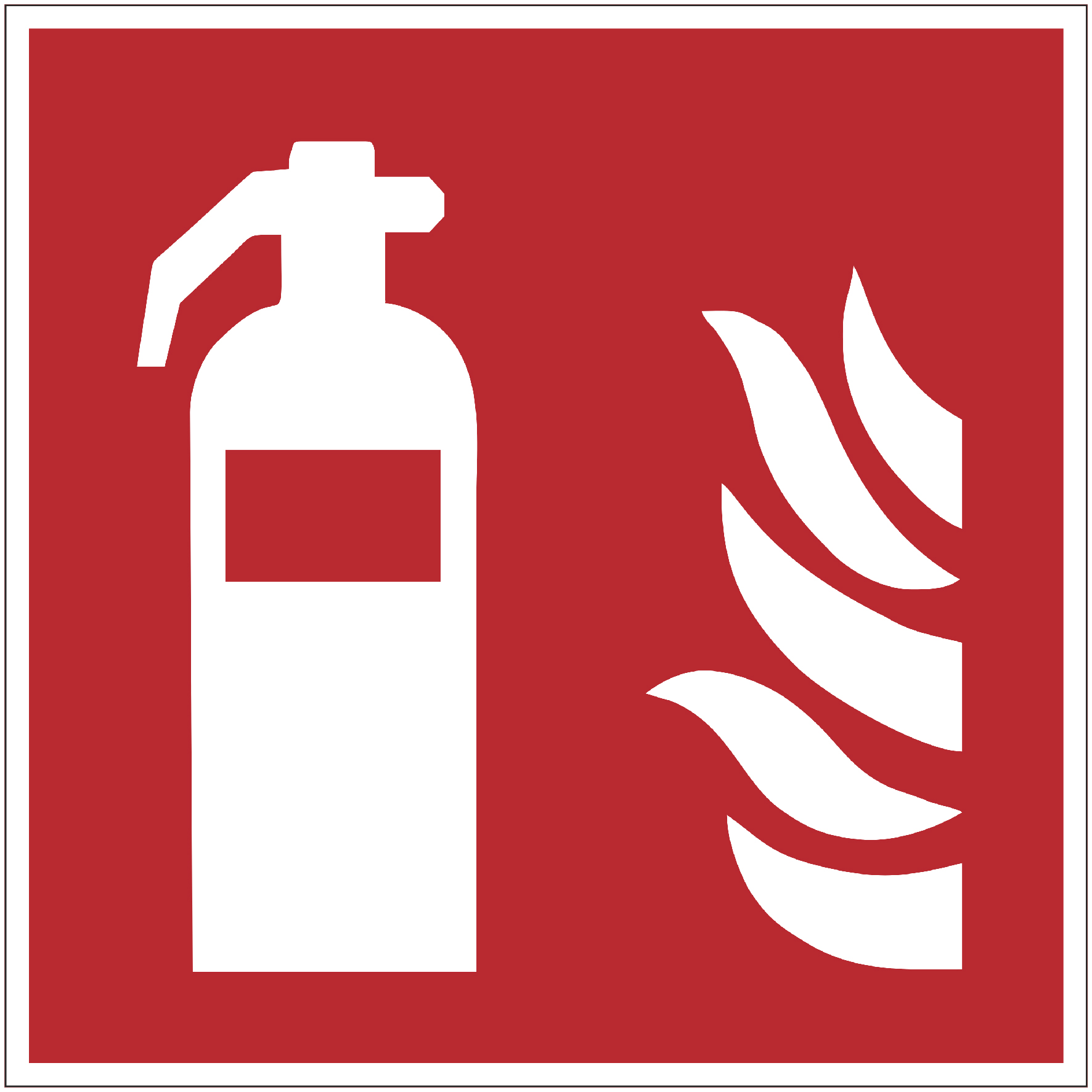 Brandschutzzeichen - Feuerlöscher mit Pfeil links